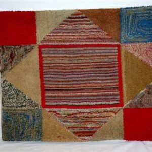 Geometric Hooked Rug